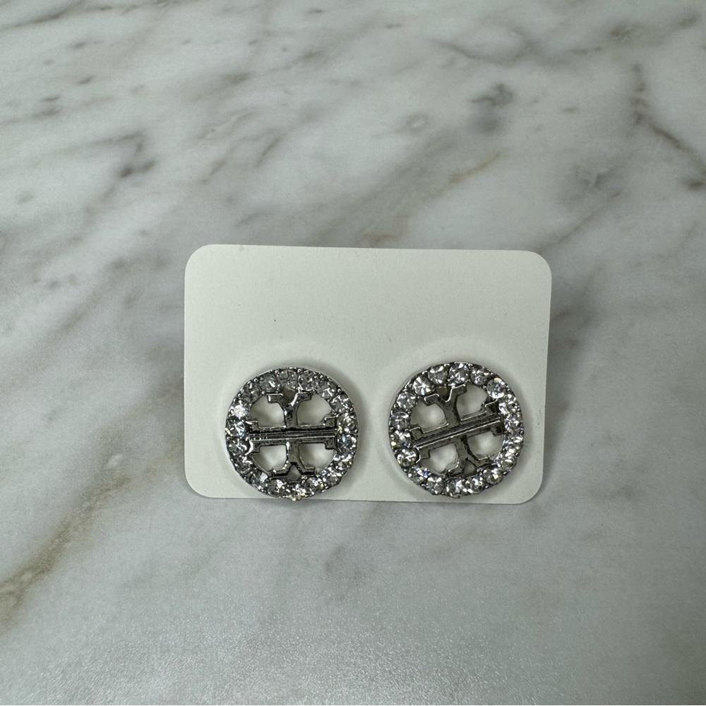 New! Tory Burch-Inspired Earrings Silver Stud  OS - Picture 6 of 6